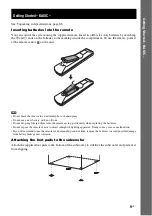 Preview for 9 page of Sony BRAVIA DAV-HDX465 Operating Instructions Manual