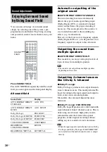 Preview for 36 page of Sony BRAVIA DAV-HDX465 Operating Instructions Manual