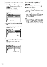 Preview for 74 page of Sony BRAVIA DAV-HDX465 Operating Instructions Manual