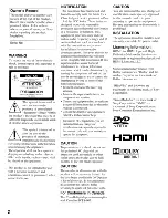 Preview for 2 page of Sony Bravia DMX-DVD Operating Instructions Manual