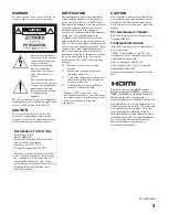 Preview for 3 page of Sony BRAVIA DMX-NV1 Operating Instructions Manual