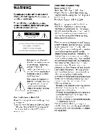 Preview for 2 page of Sony BRAVIA HDMI VPL-AW10 Operating Instructions Manual