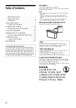 Предварительный просмотр 2 страницы Sony BRAVIA KD-43XF75 Series Reference Manual