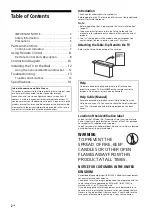 Preview for 2 page of Sony BRAVIA KD-43XF8096 Reference Manual