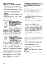 Preview for 6 page of Sony BRAVIA KD-55A1 Reference Manual