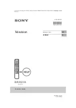 Предварительный просмотр 1 страницы Sony BRAVIA KD-55A8H Reference Manual