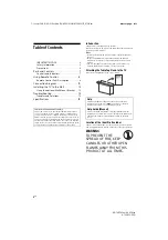 Предварительный просмотр 2 страницы Sony BRAVIA KD-60XF83 Series Reference Manual