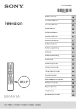 Preview for 1 page of Sony BRAVIA KD-75X8 J Series Reference Manual