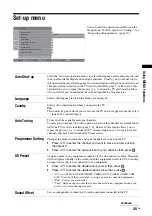 Preview for 25 page of Sony Bravia KDF-50E2010 Operating Instructions Manual