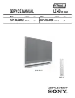 Preview for 1 page of Sony Bravia KDF-E50A11E Service Manual