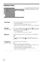 Preview for 22 page of Sony Bravia KDL-15G2000 Operating Instructions Manual