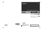 Sony Bravia KDL-20B40 Series Operating Instructions Manual preview