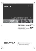 Preview for 1 page of Sony Bravia KDL-20G30 Series Operating Instructions Manual