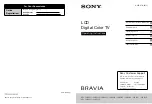 Preview for 1 page of Sony BRAVIA KDL-22BX320 Operating Instructions Manual