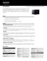 Sony BRAVIA KDL-22BX320 Specifications preview