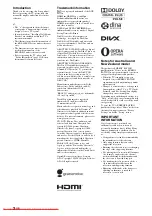 Предварительный просмотр 2 страницы Sony Bravia KDL-22EX423 Operating Instructions Manual