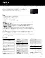 Sony Bravia KDL-32BX310 Specifications preview