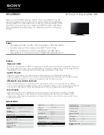 Preview for 1 page of Sony BRAVIA KDL-32BX331 Specifications