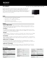 Предварительный просмотр 1 страницы Sony BRAVIA KDL-32BX421 Specification Sheet