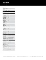 Preview for 2 page of Sony Bravia KDL-32EX340 Specifications