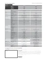 Preview for 2 page of Sony Bravia KDL-32EX521P Technical Specifications