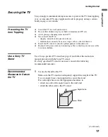 Предварительный просмотр 17 страницы Sony BRAVIA KDL-32L4000 Operating Instructions Manual