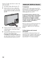 Предварительный просмотр 10 страницы Sony BRAVIA KDL-32L4010 Operating Instructions Manual