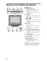 Preview for 12 page of Sony BRAVIA KDL-32L40xx Operating Instructions Manual