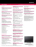 Preview for 2 page of Sony BRAVIA KDL-32M3000 Specifications