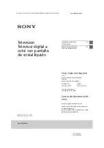 Preview for 1 page of Sony BRAVIA KDL-32R300C Operating Instructions Manual