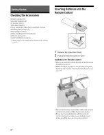 Предварительный просмотр 6 страницы Sony Bravia KDL-32R30OB Operating Instructions Manual