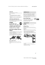 Preview for 3 page of Sony BRAVIA KDL-32R40xC Operating Instructions Manual