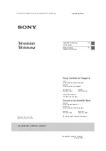 Sony Bravia KDL-32R420B Operating Instructions Manual предпросмотр