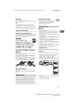 Preview for 3 page of Sony BRAVIA KDL-32RD43 Series Operating Instructions Manual