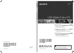 Sony Bravia KDL-32S2510 Operating Instructions Manual предпросмотр