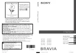 Sony Bravia KDL-32V58 Series Operating Instructions Manual preview