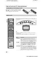 Preview for 22 page of Sony BRAVIA KDL-32XBR4 Operating Instructions Manual