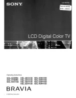 Sony BRAVIA KDL-32XBR6 Operating Instructions Manual preview