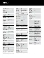 Preview for 3 page of Sony Bravia KDL-40EX523 Specifications