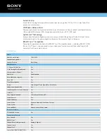 Предварительный просмотр 2 страницы Sony BRAVIA KDL-40EX620 Specification Sheet