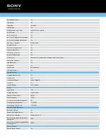 Предварительный просмотр 3 страницы Sony BRAVIA KDL-40EX620 Specification Sheet