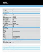 Предварительный просмотр 4 страницы Sony BRAVIA KDL-40EX620 Specification Sheet