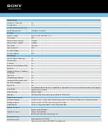 Предварительный просмотр 5 страницы Sony BRAVIA KDL-40EX620 Specification Sheet