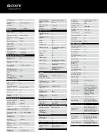 Preview for 3 page of Sony BRAVIA KDL-40EX621 Specifications