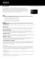 Preview for 1 page of Sony Bravia KDL-40EX723 Specifications