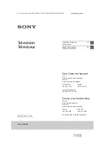 Sony BRAVIA KDL-40R350D Operating Instructions Manual предпросмотр