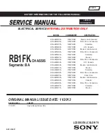 Sony BRAVIA KDL-40R450A Service Manual preview