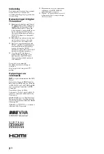 Preview for 2 page of Sony Bravia KDL-40S40 Series (Danish) Operating Instructions Manual