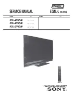 Sony Bravia KDL-40V4000 Service Manual preview