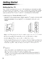 Предварительный просмотр 6 страницы Sony Bravia KDL-40VE5 Operating Instructions Manual